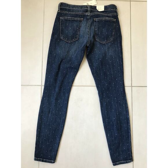 Current/Elliott Stiletto Low Rise Polka Dot Skinny Crop Stretch Jeans - Picture 7 of 10